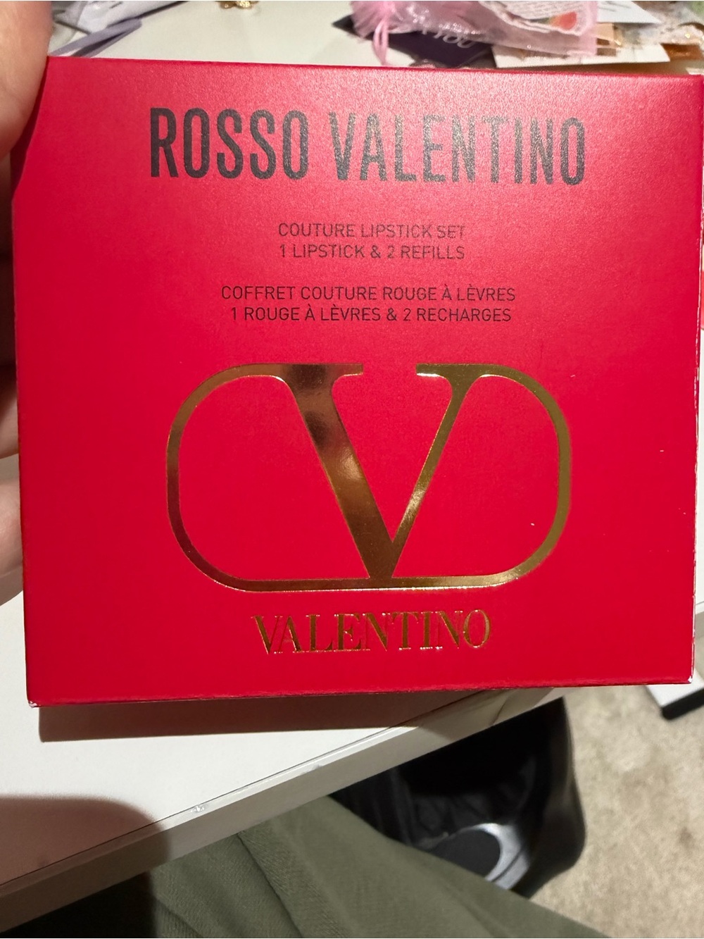 Valentino Rosso Satin Lip Color Box - Red